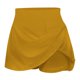 thumbnail image 3 of ICHUANYI Clearance Women's Summer Pleated Tennis Skirts Athletic Stretchy Short Yoga Fake Two Piece Trouser Skirt Shorts(Gold, M) ICHUANYI WER2023081000088, 3 of 5