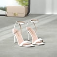 thumbnail image 2 of Sandalias DREAM PAIRS con Tacón Alto de Aguja Blancas para Mujer, 2 of 8