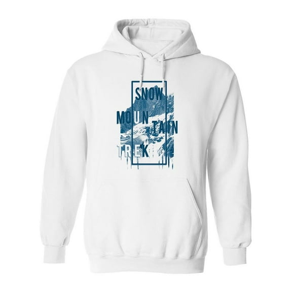 Snow Mountain Trek. Hoodie Men -Image by Shutterstock, Male Medium