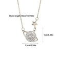 thumbnail image 3 of Momihoom Heart & Pear Dancing Gemstone Necklace for Women Sterling Silver & Pure Brilliance Zirconia, 3 of 4
