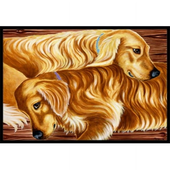 Carolines Treasures  Zeus & Chloie the Golden Retrievers Indoor or Outdoor Mat, 24 x 36