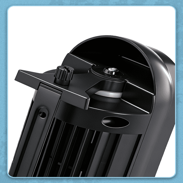 Alvantor 16-Inch Mini Tower Fan with Remote, 3 Speeds, Oscillation, 9-Hour Timer, Floor or Wall Mount, Black