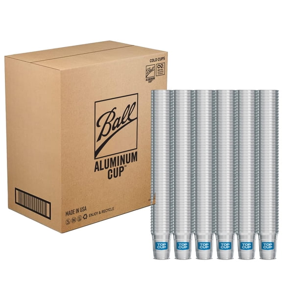 Party Cup Top Cup, 16 oz, 600 unidades, reutilizable, aluminio, fabricado en EE. UU.