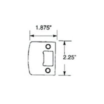 Baldwin 5300102EFLS Extended Full Lip Strike 1.34 in.Thick Doors, Oil Rubbed Bronze