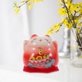 thumbnail image 3 of Figura de gato de la fortuna, decoración asiática, Maneki Neko, adorno creativo de cerámica para el hogar y la oficina, 3 of 7