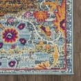 thumbnail image 3 of Hauteloom Tigris Collection Pasha Oriental Farmhouse Hallway, Entryway, Kitchen Runner Rug - Vintage Distressed - Boho Chic Medallion Pattern - Orange, Purple, Blue - 2'7" x 10', 3 of 6