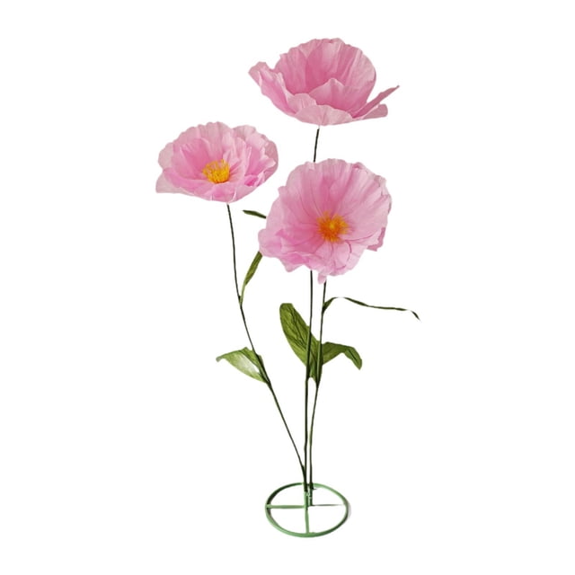 Gran flor artificial para boda, flor gigante con base de pie, flor de papel para Rosa