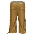 thumbnail image 6 of Cindysus Women Cropped Trousers High Waisted Capri Pants Solid Color Cargo Pant Beach Bottoms Casual Light Ginger Yellow L, 6 of 9