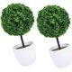 thumbnail image 1 of Bolas de topiario artificiales XCF 10 piezas verdes 12 x 12 x 27 cm, 1 of 1