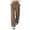Brown #137, variant on Women's Wide Leg Sweatpants Soft Fall Lounge Pants with Drawstring Waist Side Pockets Relaxed Fit Casual Trousers, L