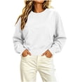 thumbnail image 2 of Horkkom Sweatshirt for Women Long Sleeve Solid Color Crewneck Sweatshirt Casual Pullover Cropped Sweatshirts, S-2XL, 2 of 7