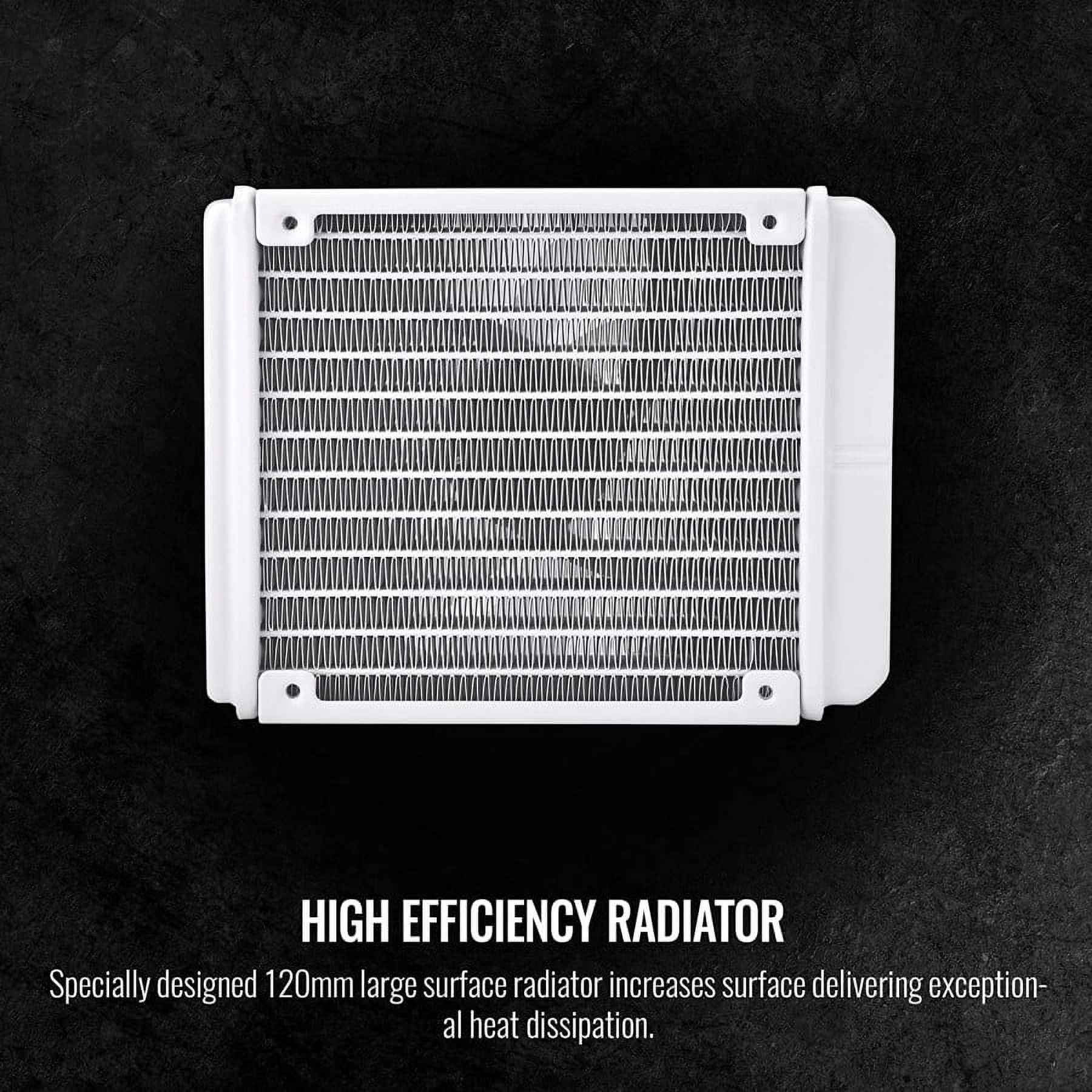 Thermaltake TH120 ARGB All-in-One Liquid Cooling System CPU Cooler, White