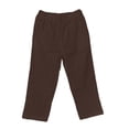 thumbnail image 5 of Petite Linen Pants for Women Plus Size Summer Lightweight Wide Leg Cropped Linen Pants Beach Vacation Trousers with Pockets, 5 of 7