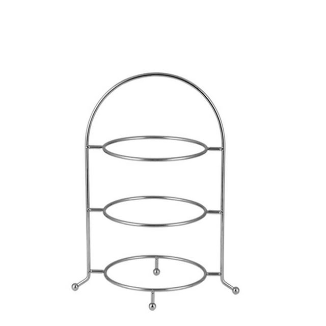 Elegant Stainless Steel Dessert Display Stand, Space Saving And Easy Storage For Brunch Buffet