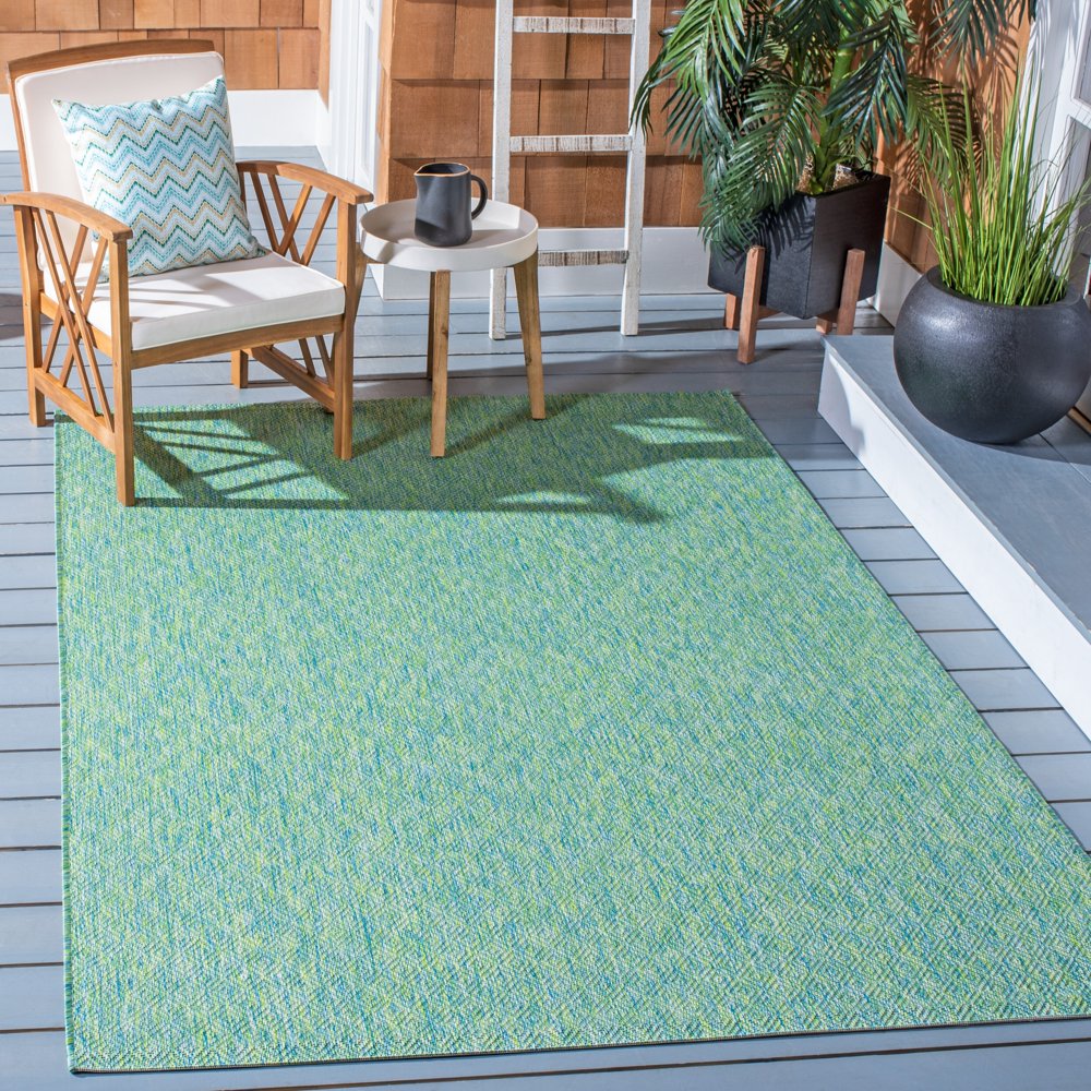Safavieh Courtyard Jonell Indoor/ Outdoor Patio Backyard Rug Green/Blue