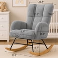 thumbnail image 4 of CloudRest Pro Nursery Rocking Chair, Cozy Accent Chair for Nursery/Bedroom/Living Room, Gray, 4 of 6