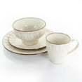 thumbnail image 2 of Gibson Elite Golden Halo 16 Piece Stoneware Dinnerware Set, 2 of 8