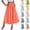 Hot Pink, variant on POIUYTR Women Casual Striped Maxi Skirt Summer Vacation High Waist A-Line Pleated Skirts Beach Flowy Long Skirts