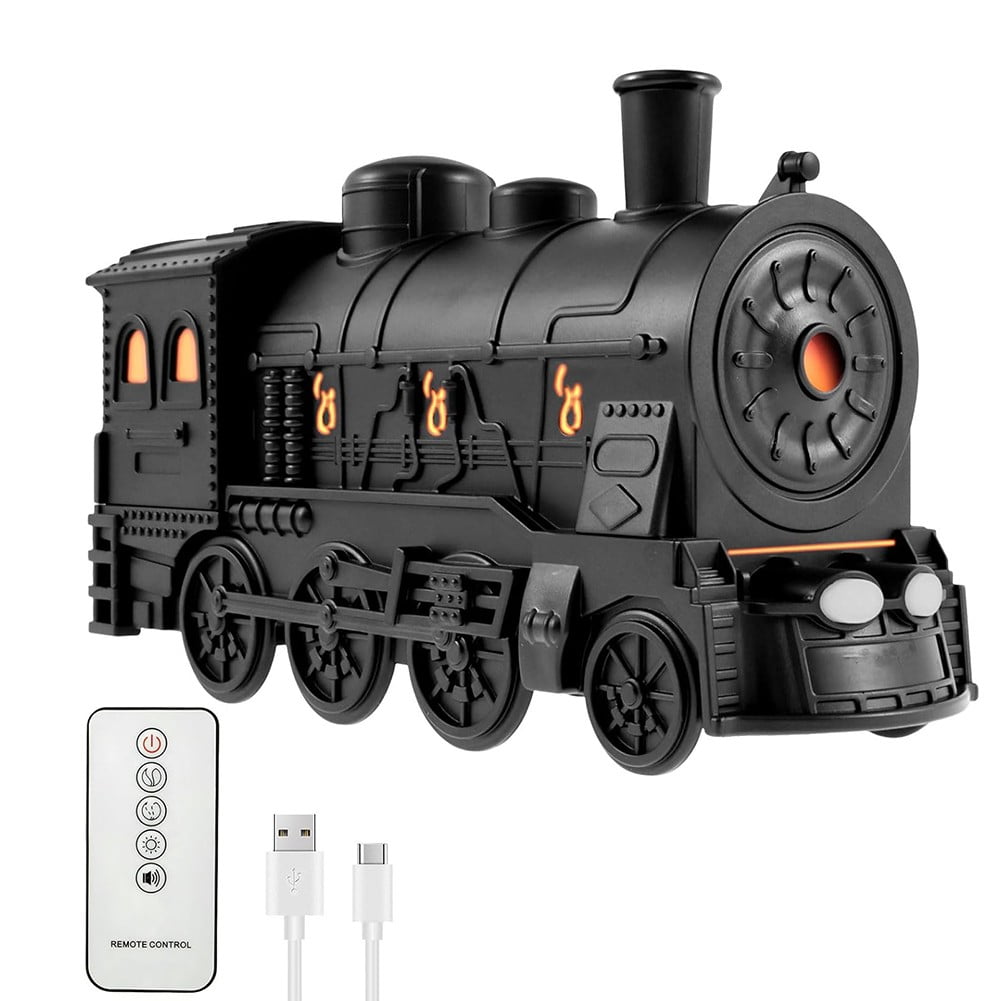 Goodhd Usb Steam Train Essential Oil Diffuser 300Ml Train Humidifier With Telecontrol-Bronze