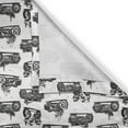 thumbnail image 4 of Ambesonne Motorcycle Grommet Curtain Single Panel, Retro Style Drawings, 50"x60", Grey White Black, 4 of 5
