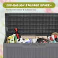 thumbnail image 5 of Homall 100-Gallon Outdoor Resin Deck Box for All-Weather Use Lockable Waterproof Storage Solution with Cushion Storage,Gray, 5 of 7