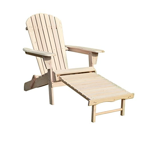 Adirondack Chair Kit With Pullout, Wood Patio Chair Kits