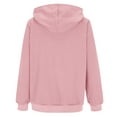 thumbnail image 5 of Sakmal Jackets for Women Workout Pink Winter Track Jacket Hooded Solid Cropped Coats for Women, 5 of 6