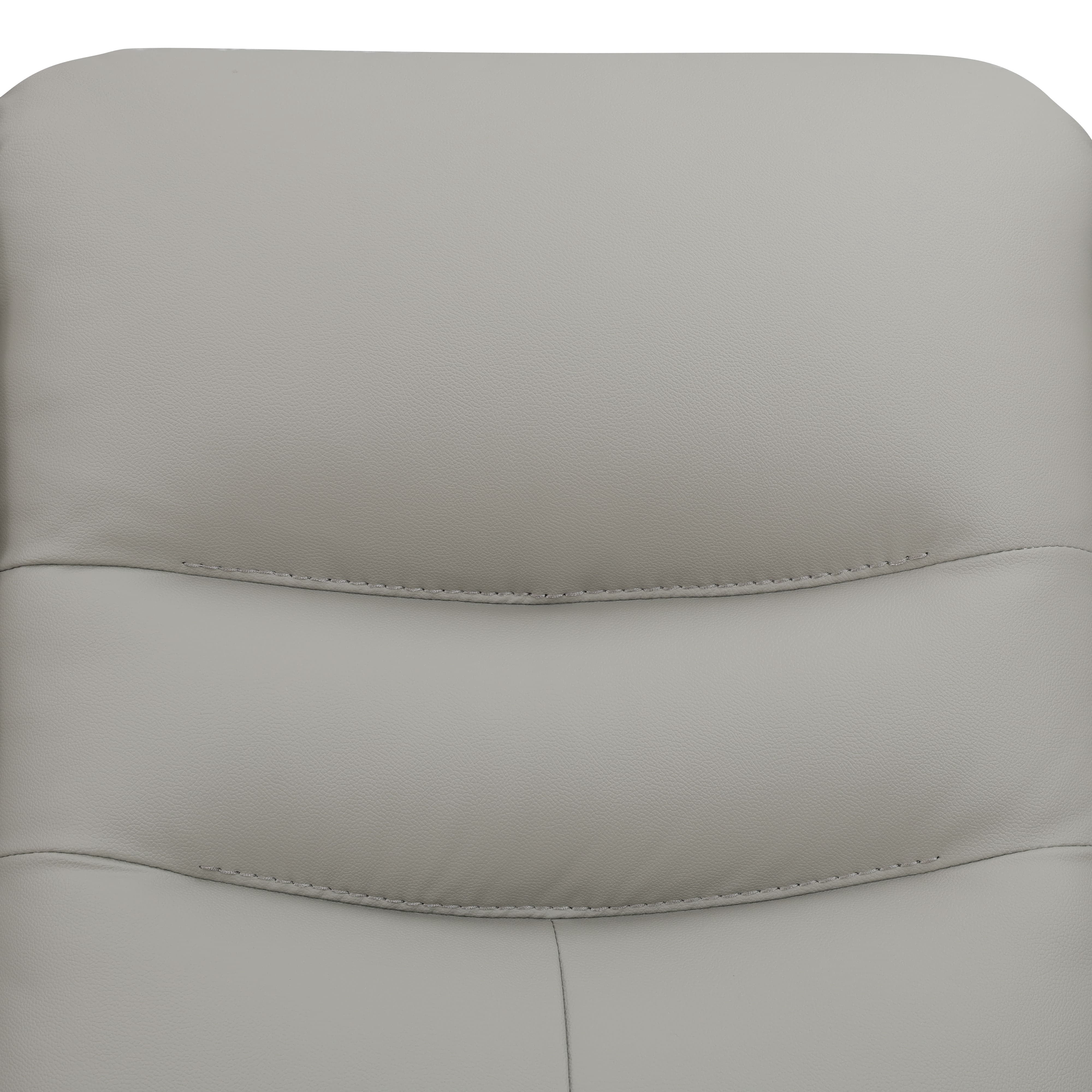 MAYEERTY Power Reclining Loveseat, Electric 2-Seat Breathable Leather Recliner with USB Charging & LED for Living Room, Light Grey