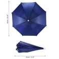thumbnail image 2 of Uxcell 20" Fishing Umbrella Hat Folding Sun Rain Cap Head Umbrella Dark Blue 4 Pack, 2 of 6