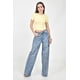 thumbnail image 1 of Jeans Wide Leg con flores bordadas /Juvenil, 568 (Azul claro) azul 13, 1 of 6