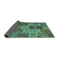 thumbnail image 2 of Ahgly Company Indoor Rectangle Patchwork Turquoise Blue Transitional Area Rugs, 7' x 9', 2 of 4