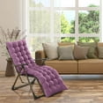 thumbnail image 6 of Bxaolu Patio Chaise Lounger Cushion, Indoor Outdoor Cushions With 6 Ties, Thick Padded Swing Bench Cushion for Rocking Chair Sofa, 62 Inch (Purple), 6 of 9