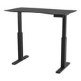 thumbnail image 2 of Furniture of America Seantay Metal Adjustable Long Desk with USB in Black, 2 of 8