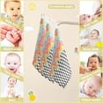 thumbnail image 3 of Dreamtimes 5 PCS Retro Rainbow Dripping Baby Muslin Washcloths, Checkered Face Towel Burp Cloths Ultrasoft Absorbent Cotton Bath Wipes Towels for Newborn Boys Girls, 3 of 7
