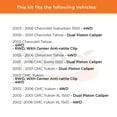 thumbnail image 3 of Max Advanced Brakes - Brake Kit for 2003-2006 Chevy Silverado 1500 Tahoe Avalanche 1500 GMC Yukon Sierra 1500 Rear Replacement Geomet Coated Disc Brake Rotors and Ceramic Brake Pads, 3 of 9