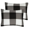thumbnail image 5 of 4 Piece Buffalo Plaid All-Season Comforter, 2 Shams & Throw Pillow Set - Black & White, King, 5 of 5