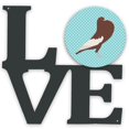 thumbnail image 1 of "Treasures English Pouter Pigeon Blue Check Metal Love decoración de pared, multicolor" Caroline's Treasures BB8128WALV, 1 of 1