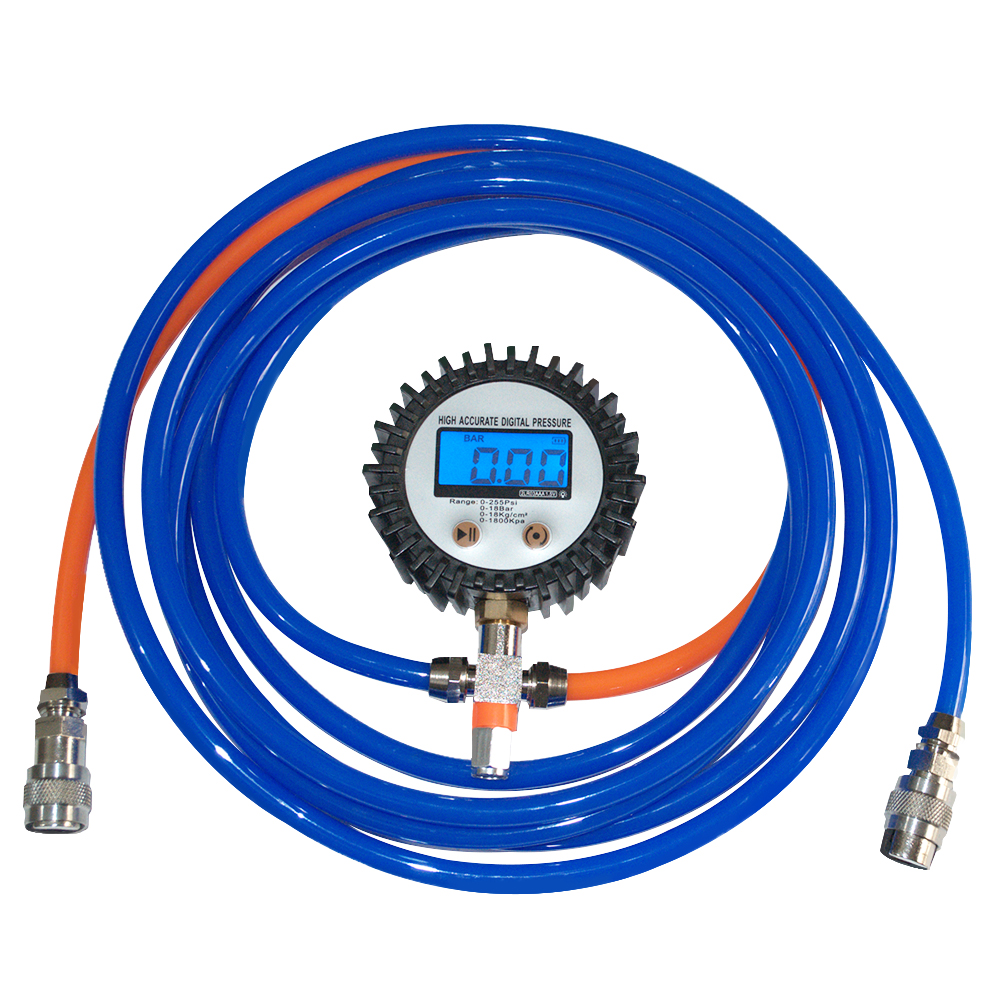 Digital Tire Inflator with Pressure Gauge Rubber Hose Quick Connect