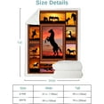 thumbnail image 5 of Horse Blanket Animal Print Throw Blanket Comfort Warmth Soft Cozy Blanket Fleece Blanket Couch Blanket Bed Throw TV Blanket Horse Lover (Throw - 50" x 60"), 5 of 6