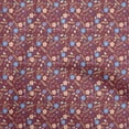 thumbnail image 1 of oneOone Georgette Viscose Maroon Fabric Asian Retro Floral Sewing Craft Projects Fabric Prints By Yard 42 Inch Wide, 1 of 4