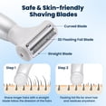 thumbnail image 5 of MTUYELI Electric Razor for Women - 8 in 1 Personal Replaceable Facial Eyebrow Razors & Nose Hair Trimmer, Wet Dry Bikini Trimmer, White, 5 of 8