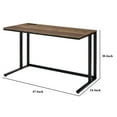 thumbnail image 5 of Writing Desk with Wooden Top and Built in USB Port, Brown and Black - Saltoro Sherpi, 5 of 5