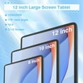 thumbnail image 4 of Android Tablet with SIM Card Slot Unlocked 12 Inch Large Screen 4G LTE Cellular Tablet with Android 13 16GB(8+8 Virtual) RAM 256GB ROM GPS WiFi BT 8000Mah 2K Display for Adults Kids, 4 of 7