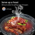 thumbnail image 3 of Inolait Portable Outdoor Charcoal BBQ Grill 22" Charcoal Grill, 3 of 7