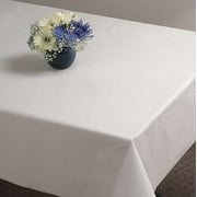 Hoffmaster Octy-Round Plastic Tablecover, 84" diameter, White, 12/Carton