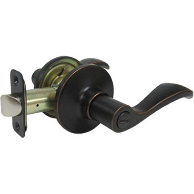 Tru-Guard Reversible Naples Privacy Lever Lockset, Aged Bronze