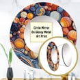 thumbnail image 3 of Designart "Marbles with Mystical Essence I" Abstract Shapes Rund Mirror For Wall Decor - Large Orange Round Print Mirror - Round Coastal Mirror 29" x 29" Inch - Wall Mounted Round Large Mirror, 3 of 5