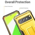 thumbnail image 4 of FITO For Google Pixel 8 Pro Case, Rubber Shockproof Full-Body Phone Case with Kickstand (Yellow), 4 of 8