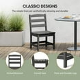 thumbnail image 6 of WestinTrends Ashore 7-Piece HDPE Outdoor Rectangular Patio Dining Table Set with Side Chairs, Gray, 6 of 15