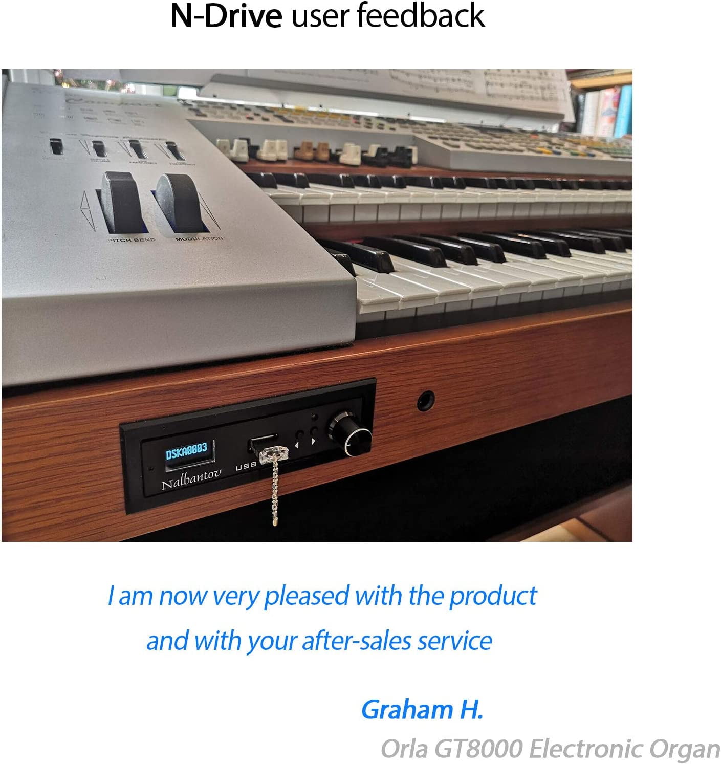 Floppy Drive USB Emulator Nalbantov N-Drive eXtreme for Orla GT8000 and GT9000 LX Organ